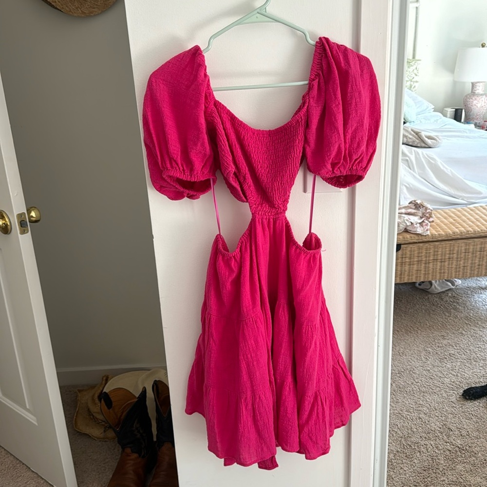 OLIVACEOUS Pink Dress Size L